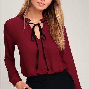 Lulus Tea Shop long sleeve blouse